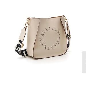Stella McCartney Beige Shoulder Bag with Black Strap